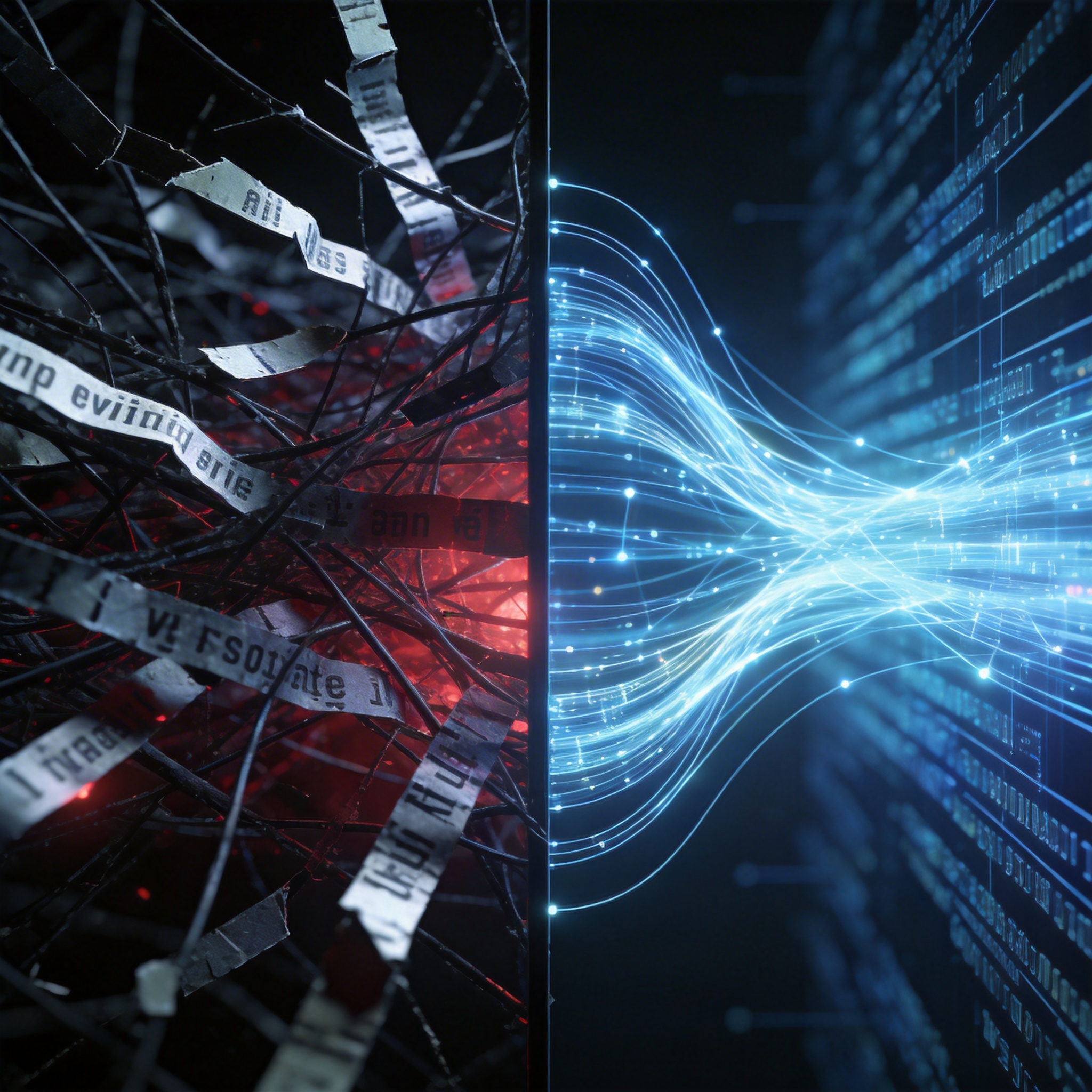 Visual contrast between chaotic adversarial GEO and harmonious collaborative GEO.