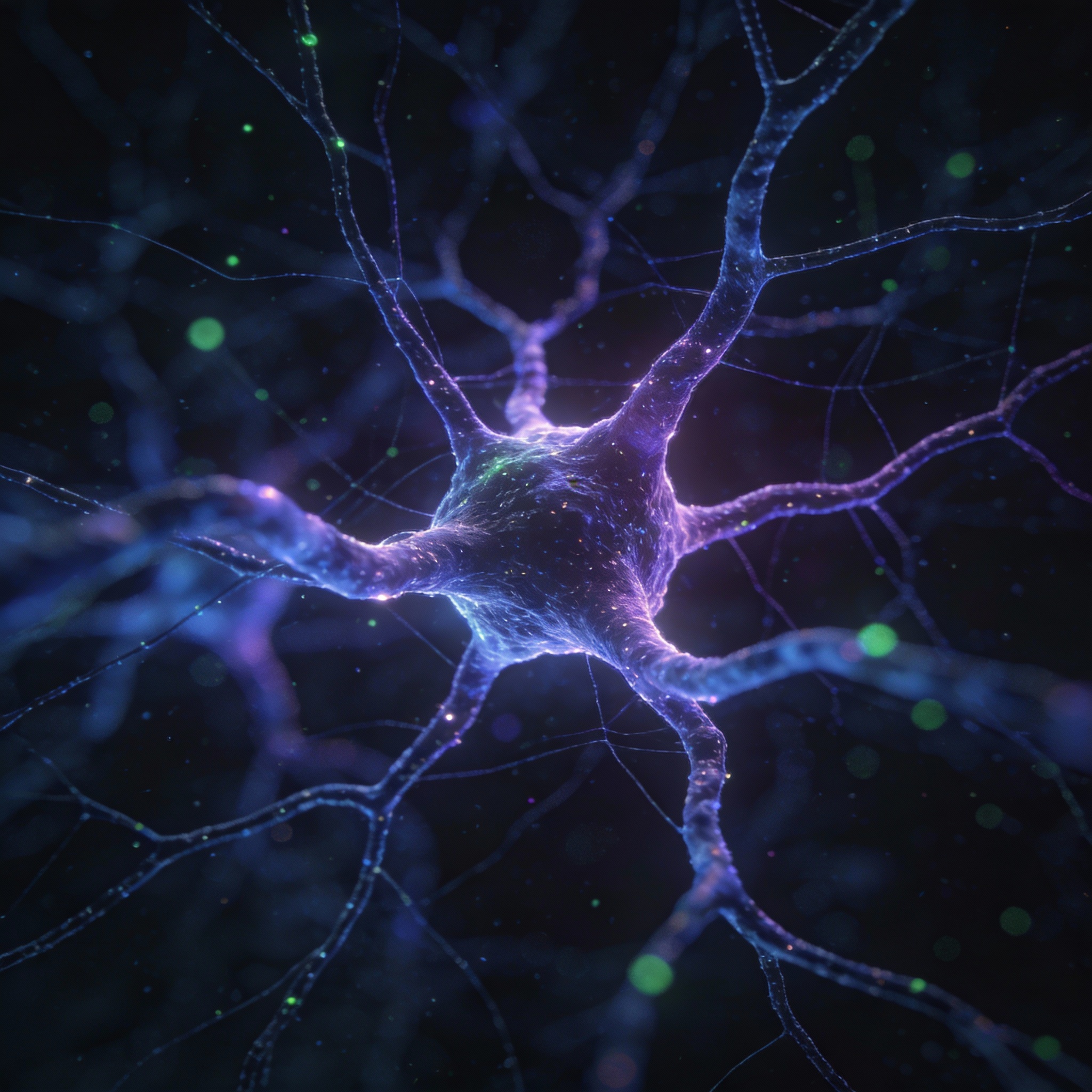Abstract visualization of complex AI reasoning models and neural networks.
