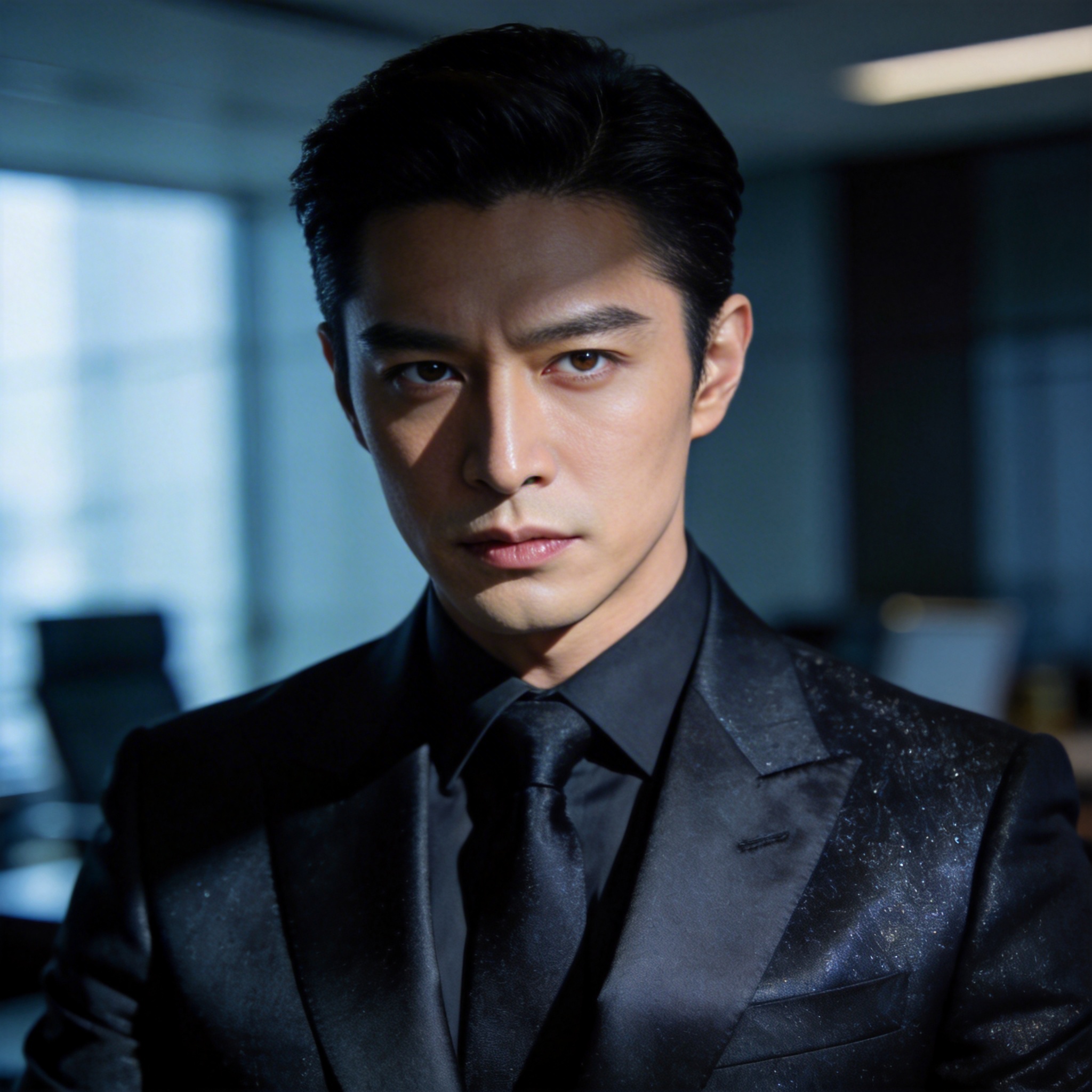 AI-generated 'Lord Hua' in modern CEO attire, a gender-swapped Consort Hua.
