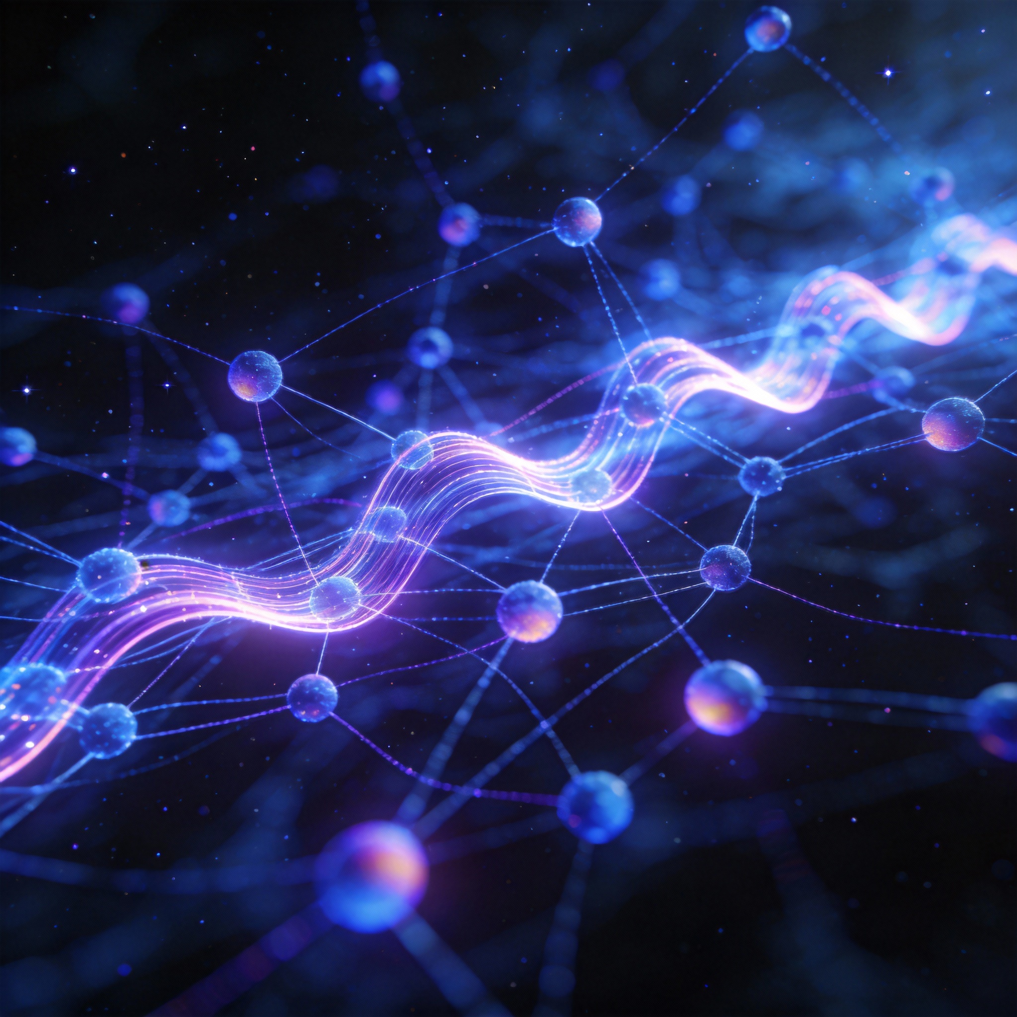 Abstract visualization of a rapidly expanding digital network, symbolizing viral growth and technological traction.