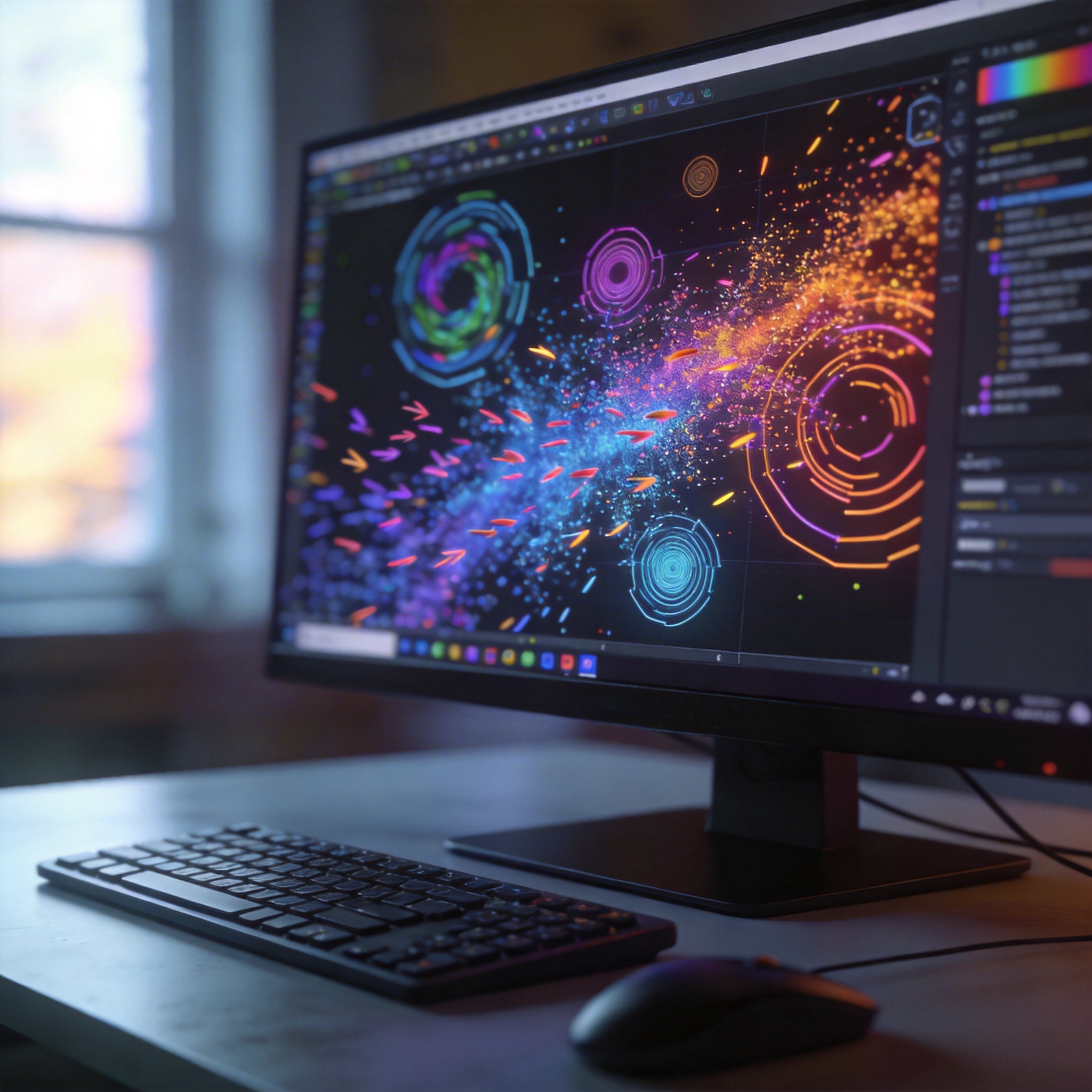 Developer's screen displaying AI-generated SVG animations and 3D flocking effects, illustrating Gemini 3.1 Pro's creative applications.