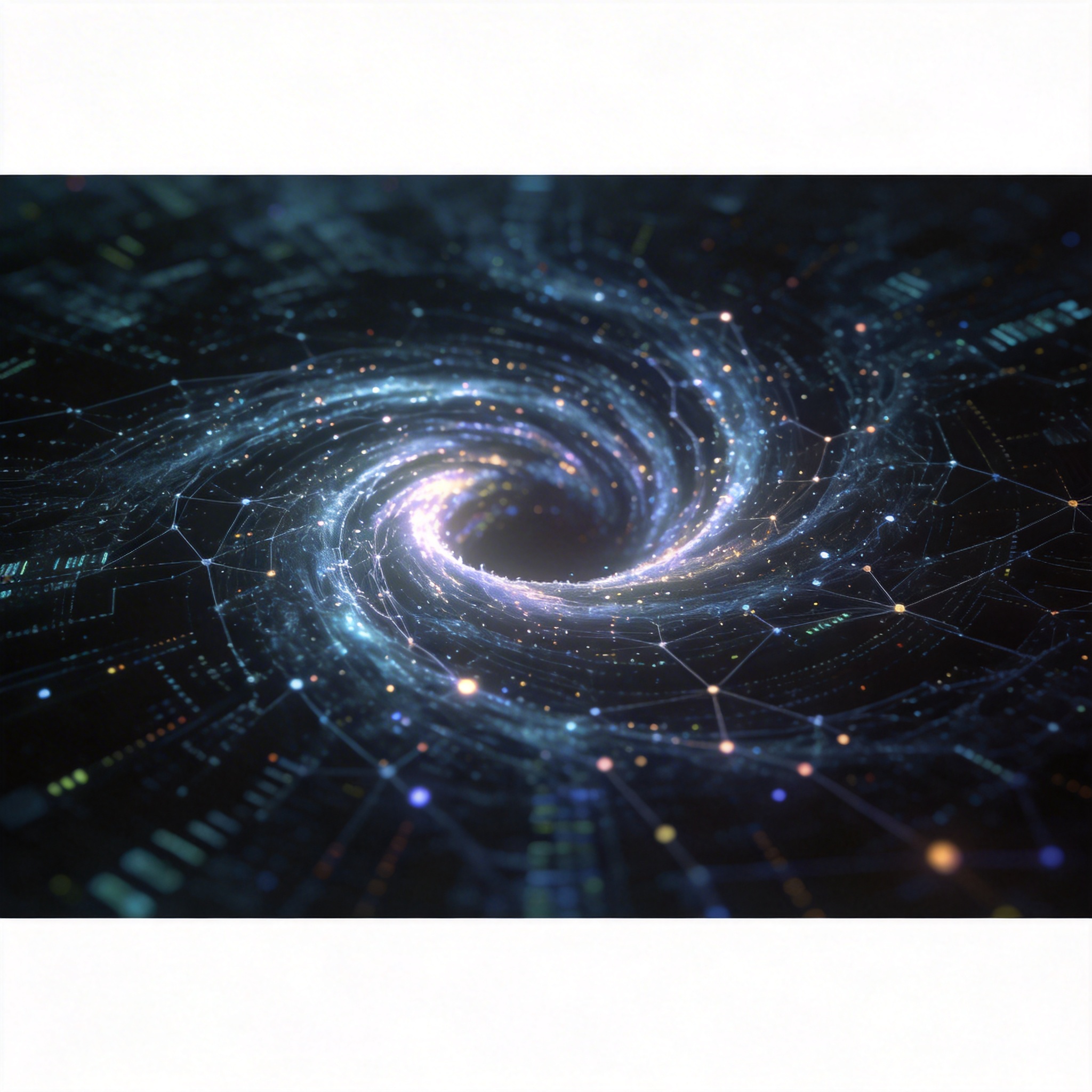 Abstract visual of a powerful, swirling data vortex symbolizing a next-generation AI model.