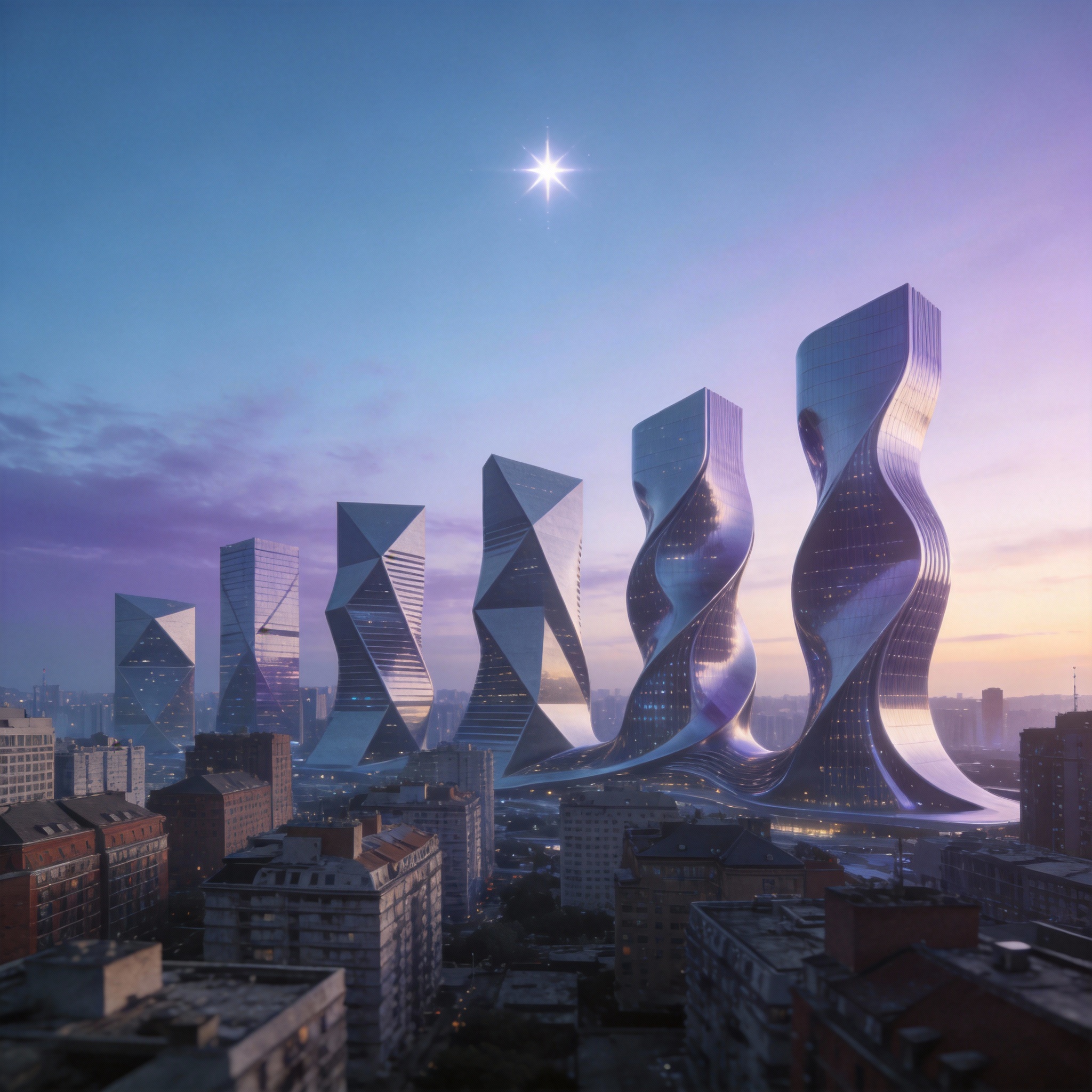 Futuristic cityscape symbolizing the transformation of traditional applications by personalized AI agents.