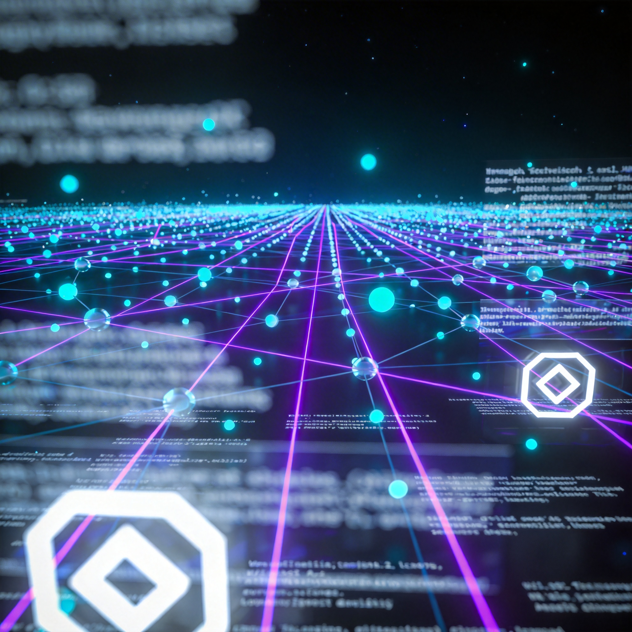Abstract digital network symbolizing a 1-million context window for vast information processing.