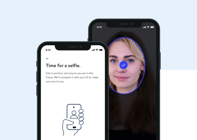 Fairstone app displaying facial recognition 