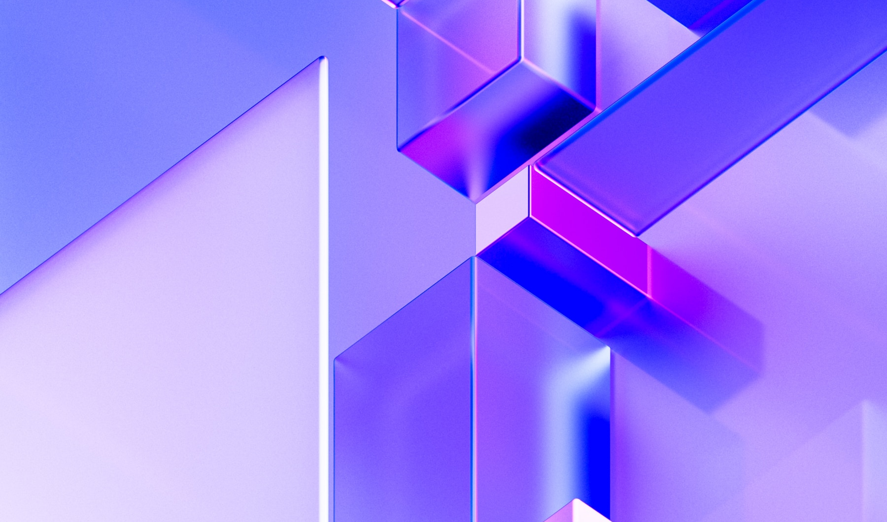 Graphic image of purple CGI blocks