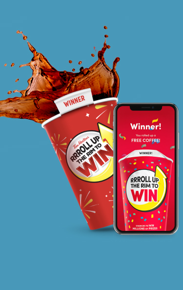 Tim Hortons Roll Up the Rim app designed by Thrillworks