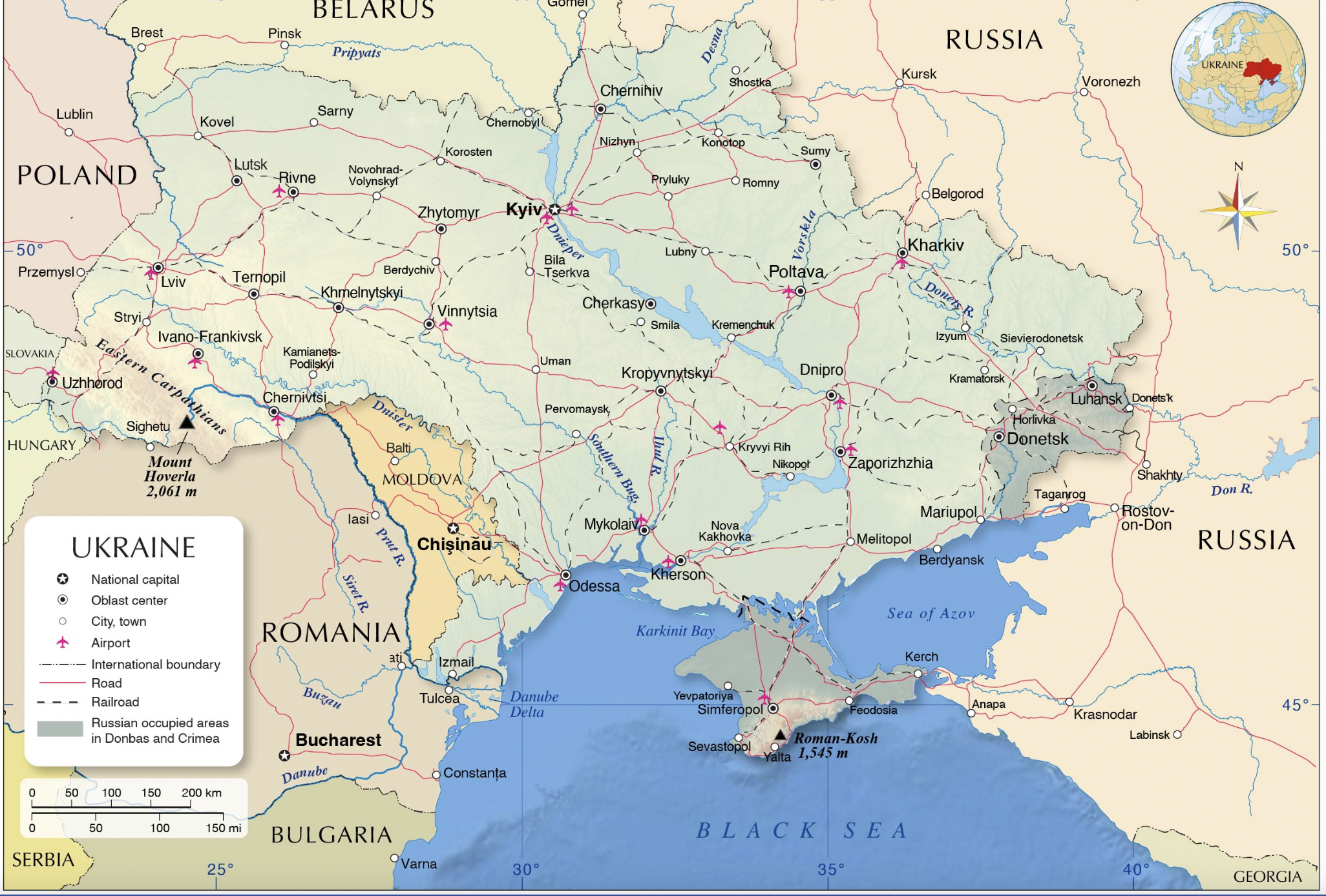 Political Map of Ukraine| Nations Online Project