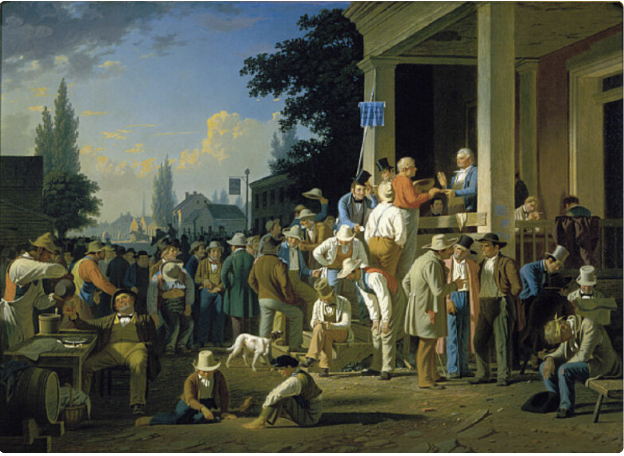 The County Election| Painting by George Caleb Bingham