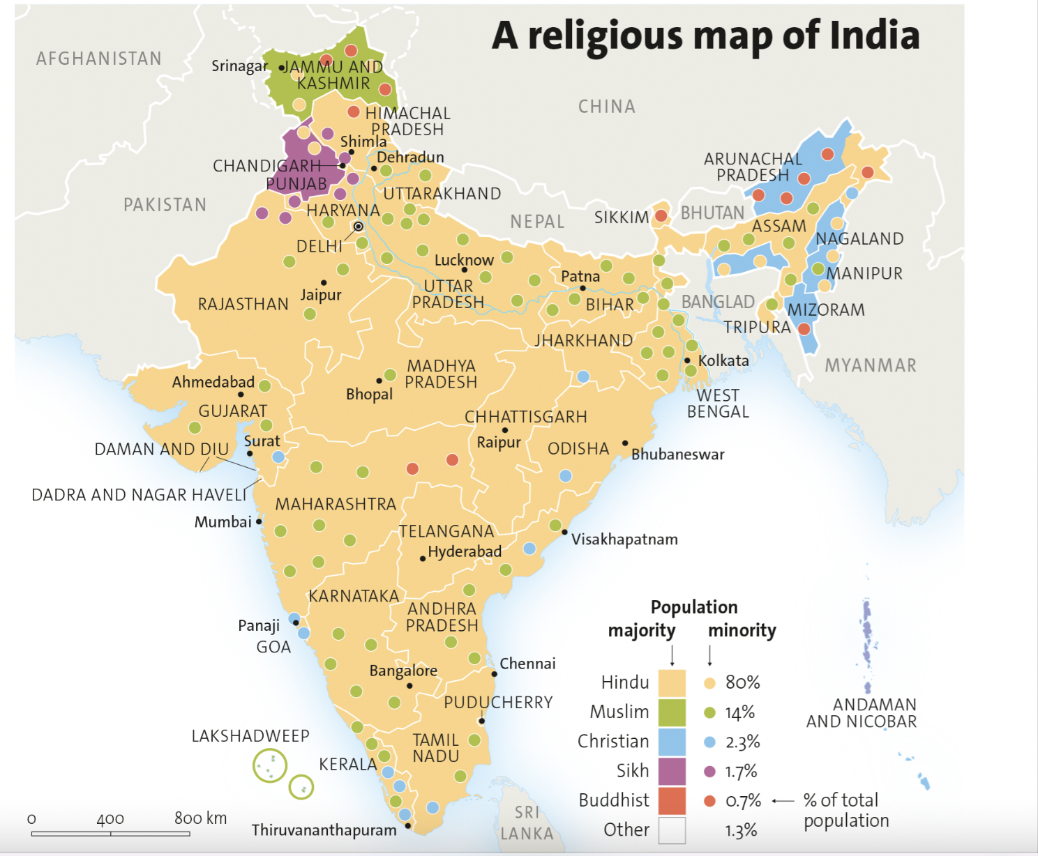 A Religious Map of India| Cécile Marin