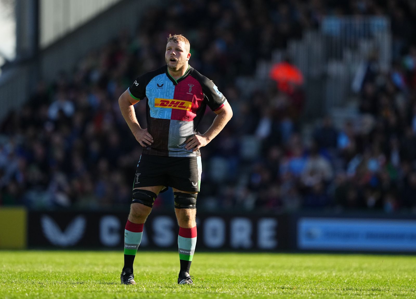 Joe Launchbury on the pitch for Harlequins