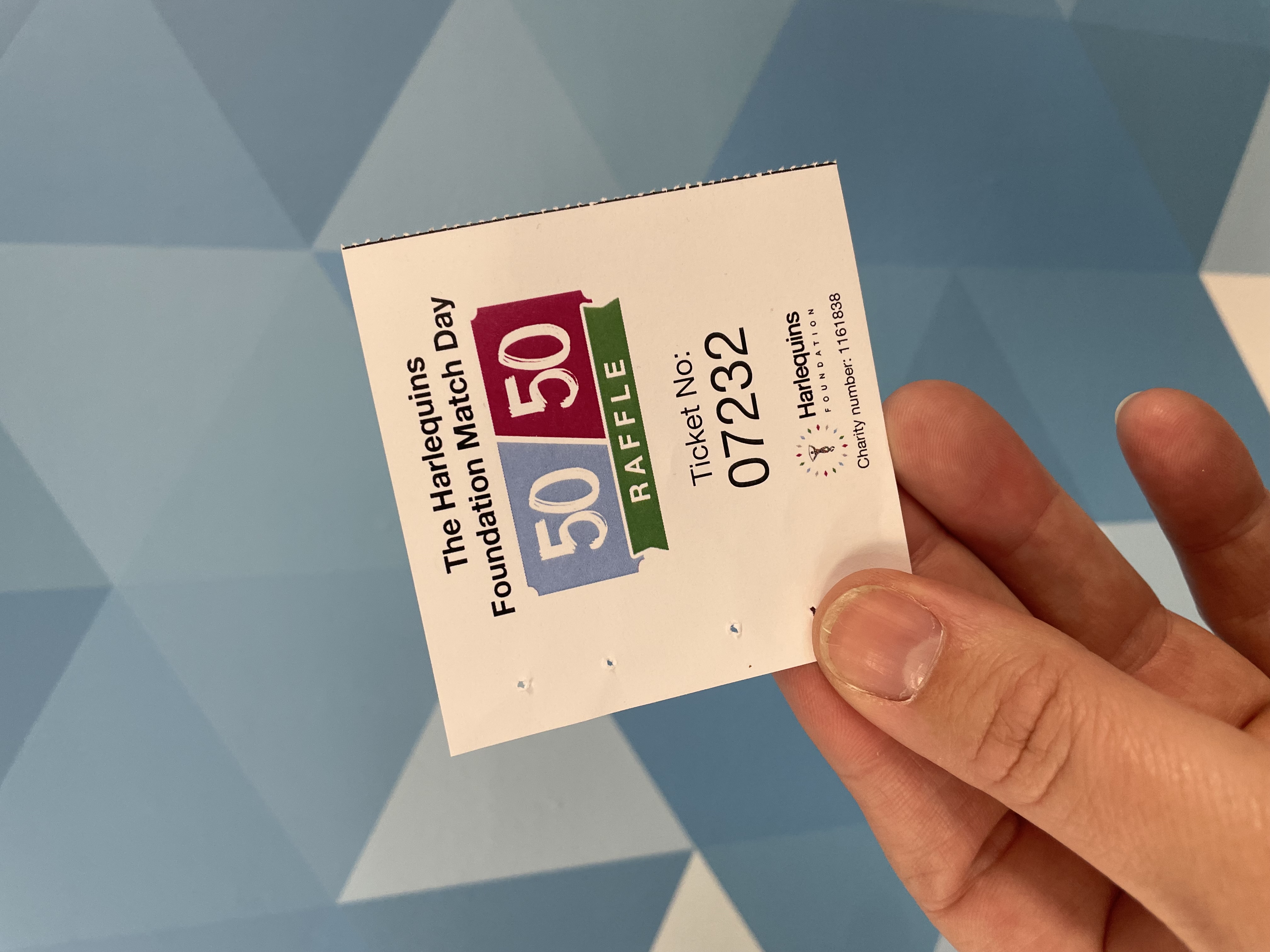The Winner of the 50/50 Raffle is... | Harlequins FC