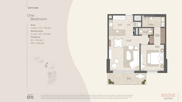 Foor plan-1 bed