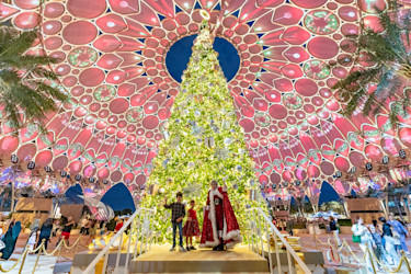 Christmas tree at Al Wasl dome