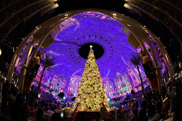 Santa during the Christmas Eve Tree lighting in Santa’s Grotto at Al Wasl Santa during the Christmas Eve Tree lighting in Santa’s Grotto at Al Wasl