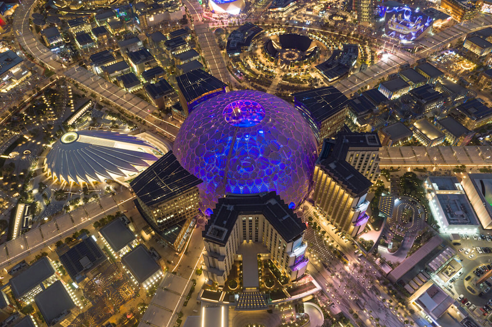 Aerial view of Expo 2020 Dubai