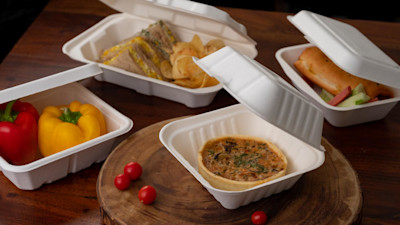 foos inside take-away lunch boxes