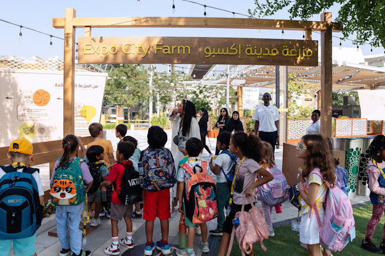 Half-term Edition Kids at Expo Farm Entrance Half-term Edition Kids at Expo Farm Entrance