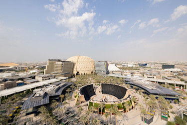 Expo City Dubai, aerial view
