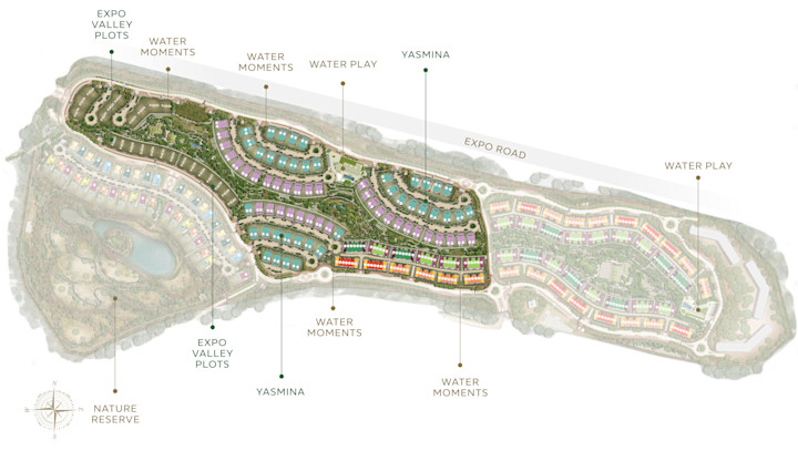 Expo Valley map depicting its projects