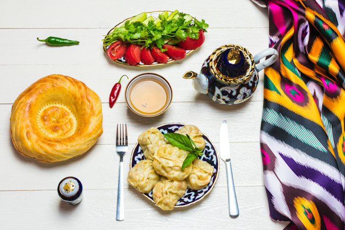 Choy-restaurant-traditional-uzbek-dish-manta-with-potatoes