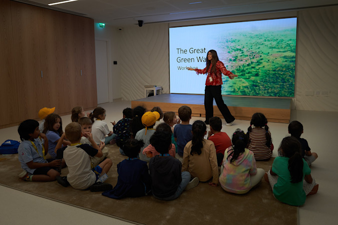 Half-term Edition Kids attending a lecture about climate