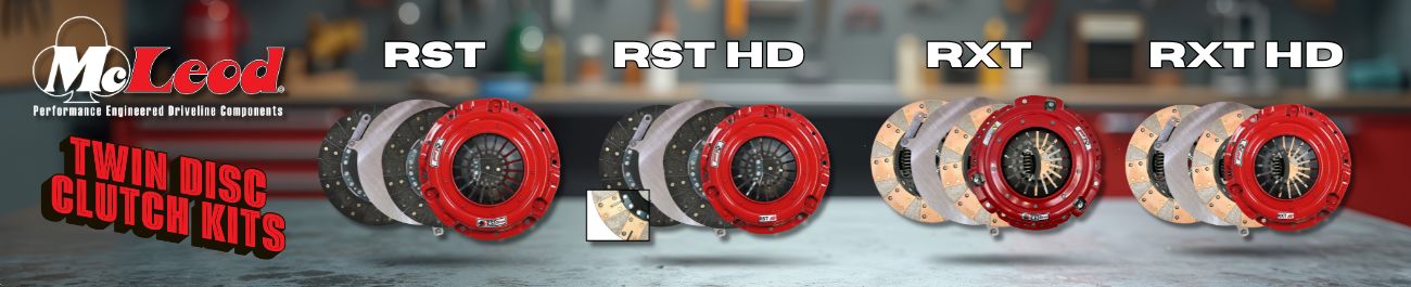 Image of 4 different sets of McLeod Twin Disc Clutch Kits - RST, RST HD, RXT, RXT HD