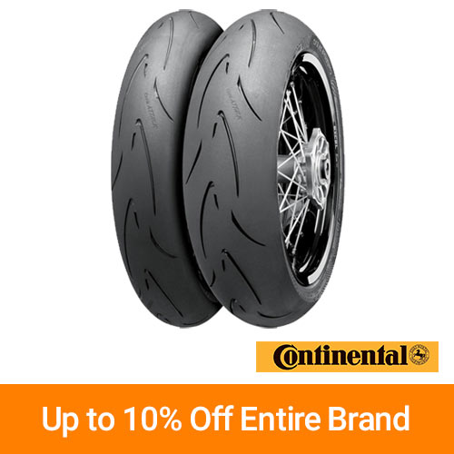 Continental Motorcycle Tires - Up to 10% Off Entire Brand