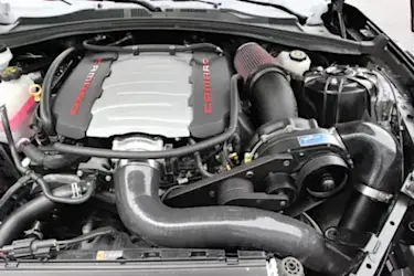 Same as the HO System with factory airbox, but upgraded with a high-flow air filter, ProFlow blow-off valve, and an 8-rib dedicated belt drive for increased airflow and added performance capability. PCH-1GY212-SCI