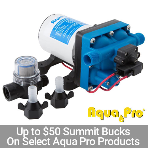 Up to $50 Summit Bucks on Aqua Pro Universal RV Fresh Water Pumps