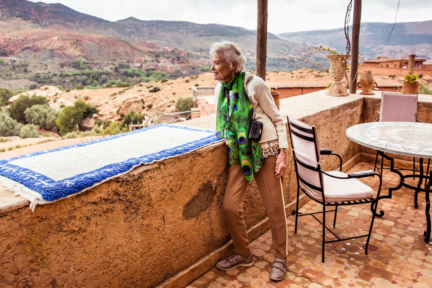 Eve Branson on the craft house balcony