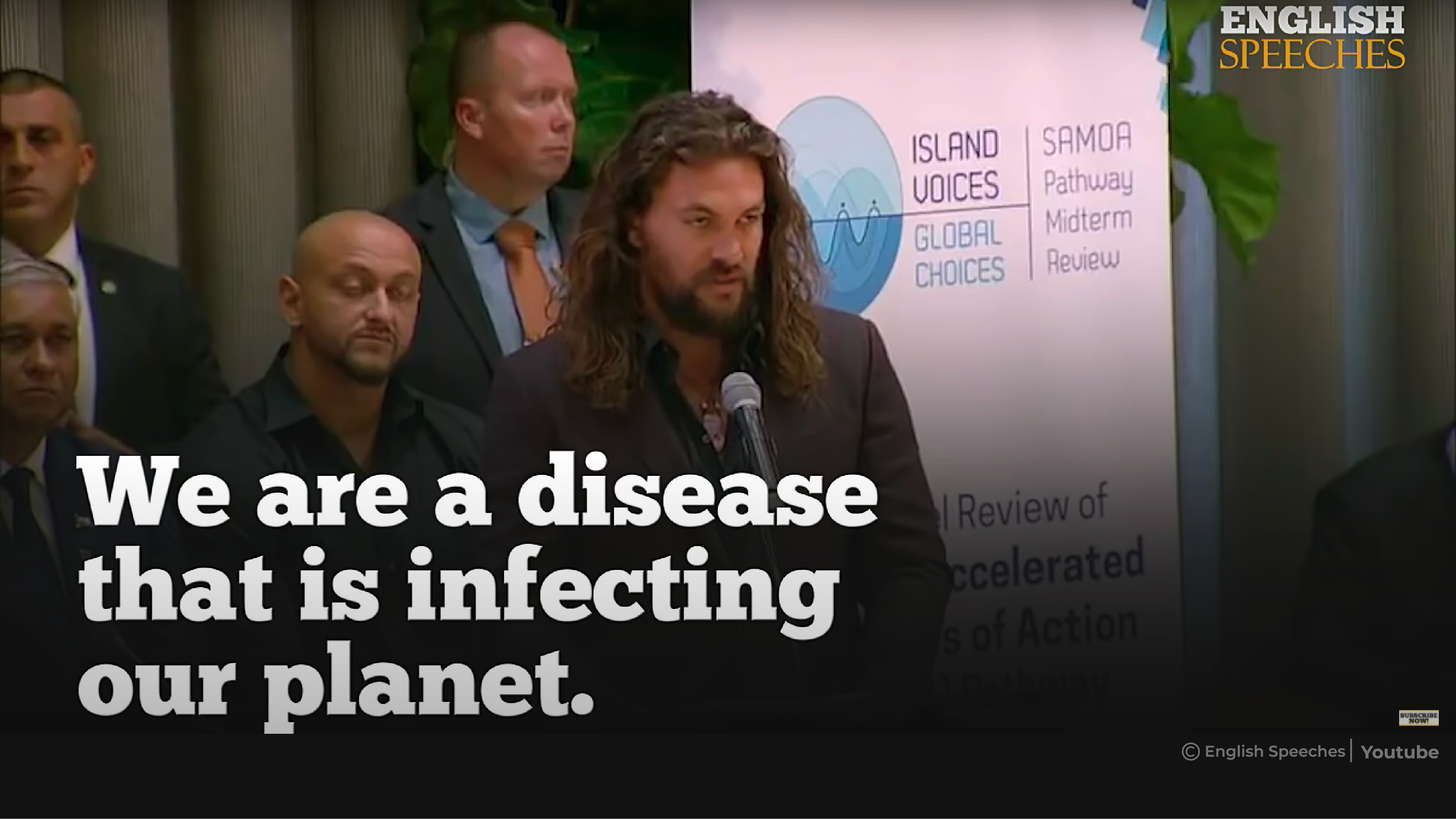 [B+] JASON MOMOA: Powerful Climate Speech [PRACTICE]