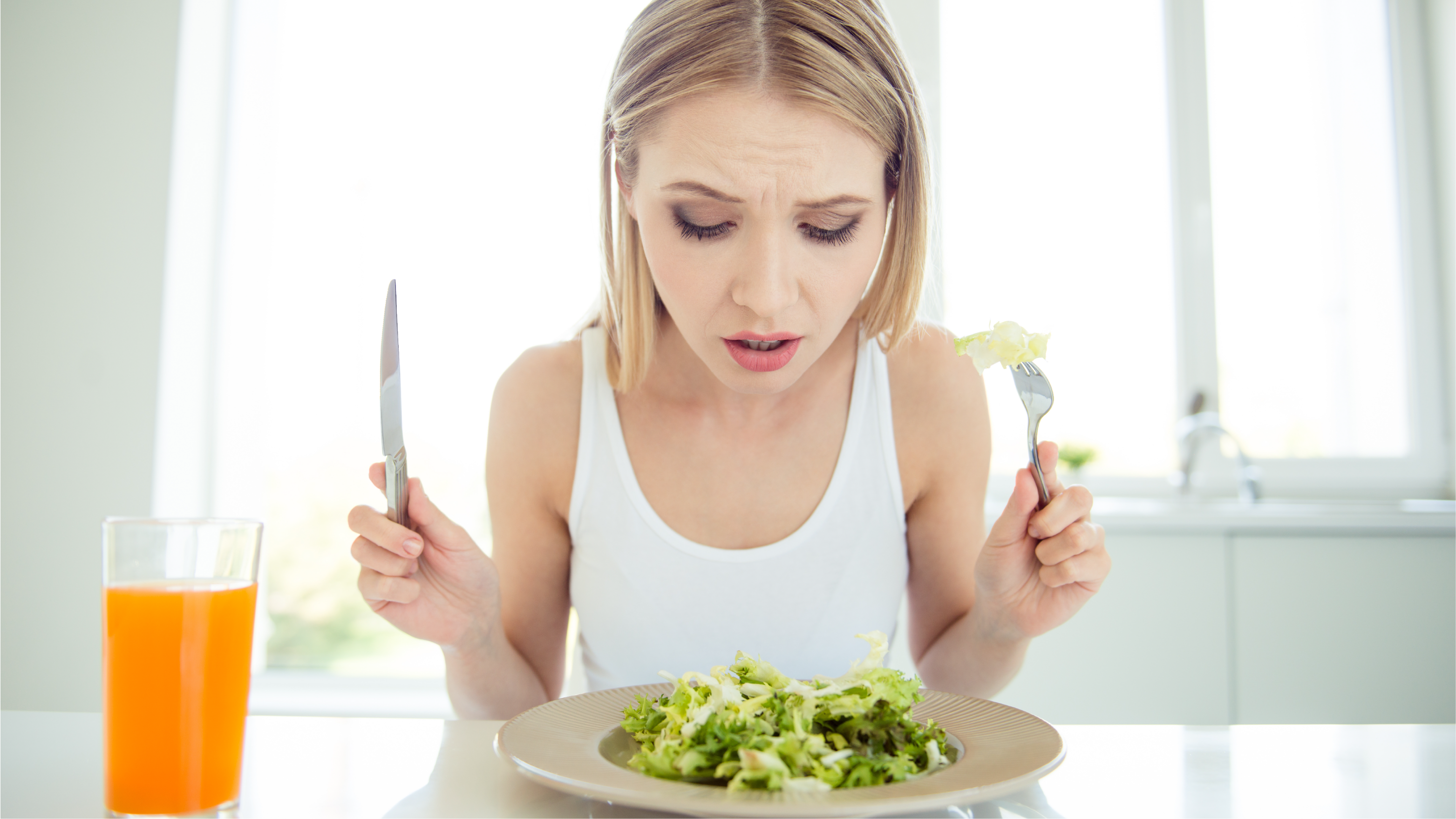 EATING SALAD