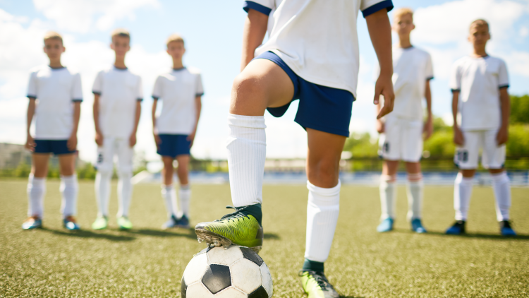 PLAYING SOCCER