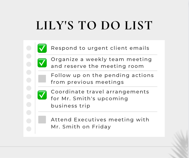 Lily's To Do List