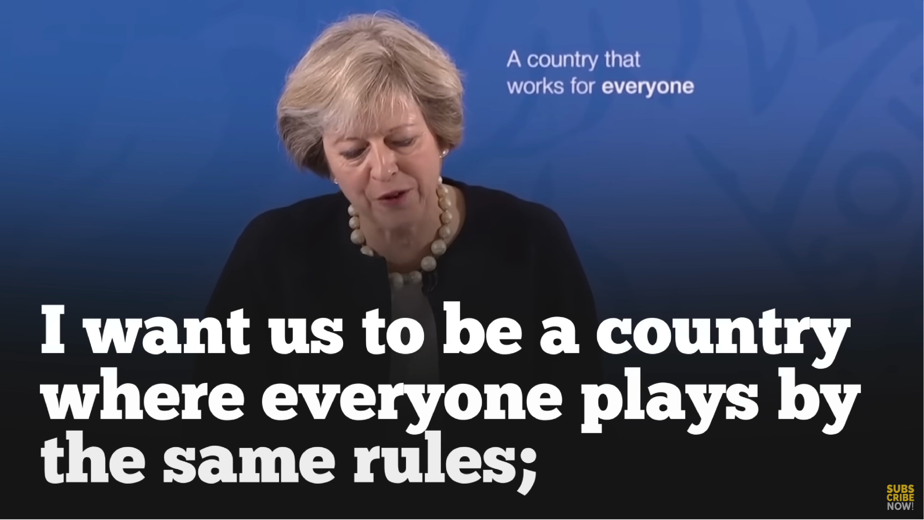 [B+] THERESA MAY: Britain, the Great Meritocracy [ PRACTICE ] 