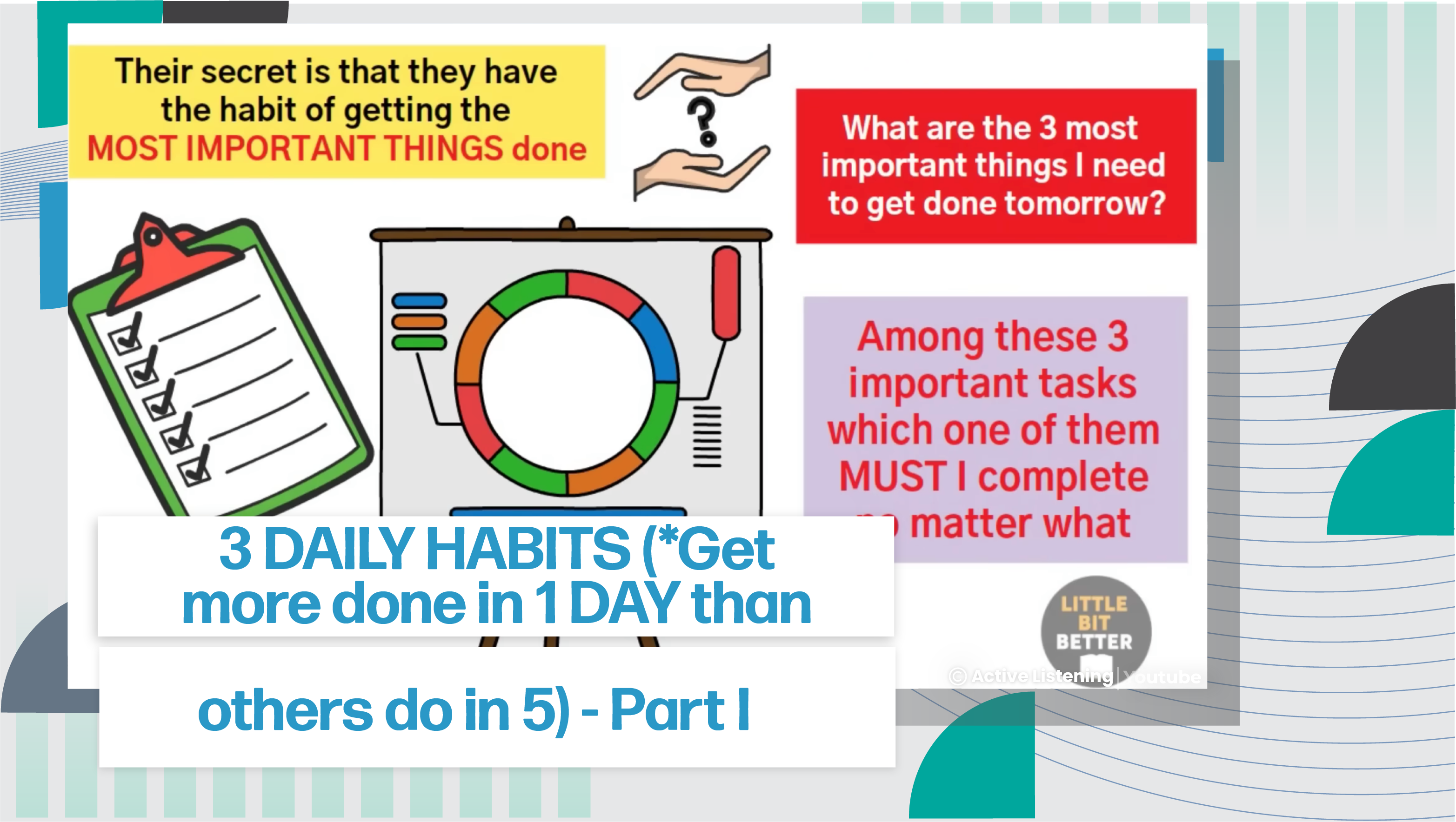 [C+] 3 Daily Habits (Get More Done in 1 Day than Others Do in 5) - Part 1