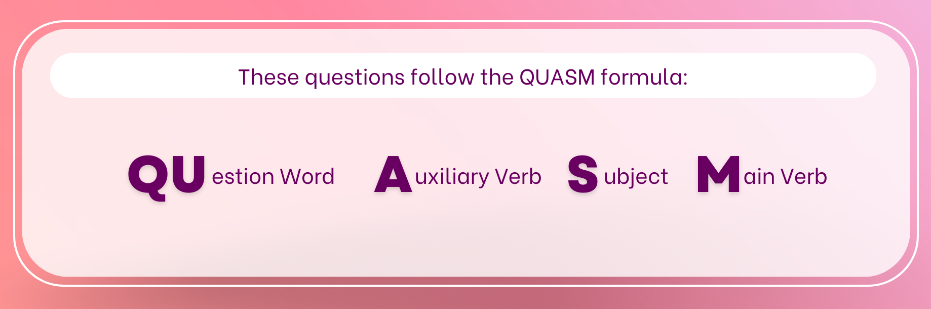 Quasm Formula