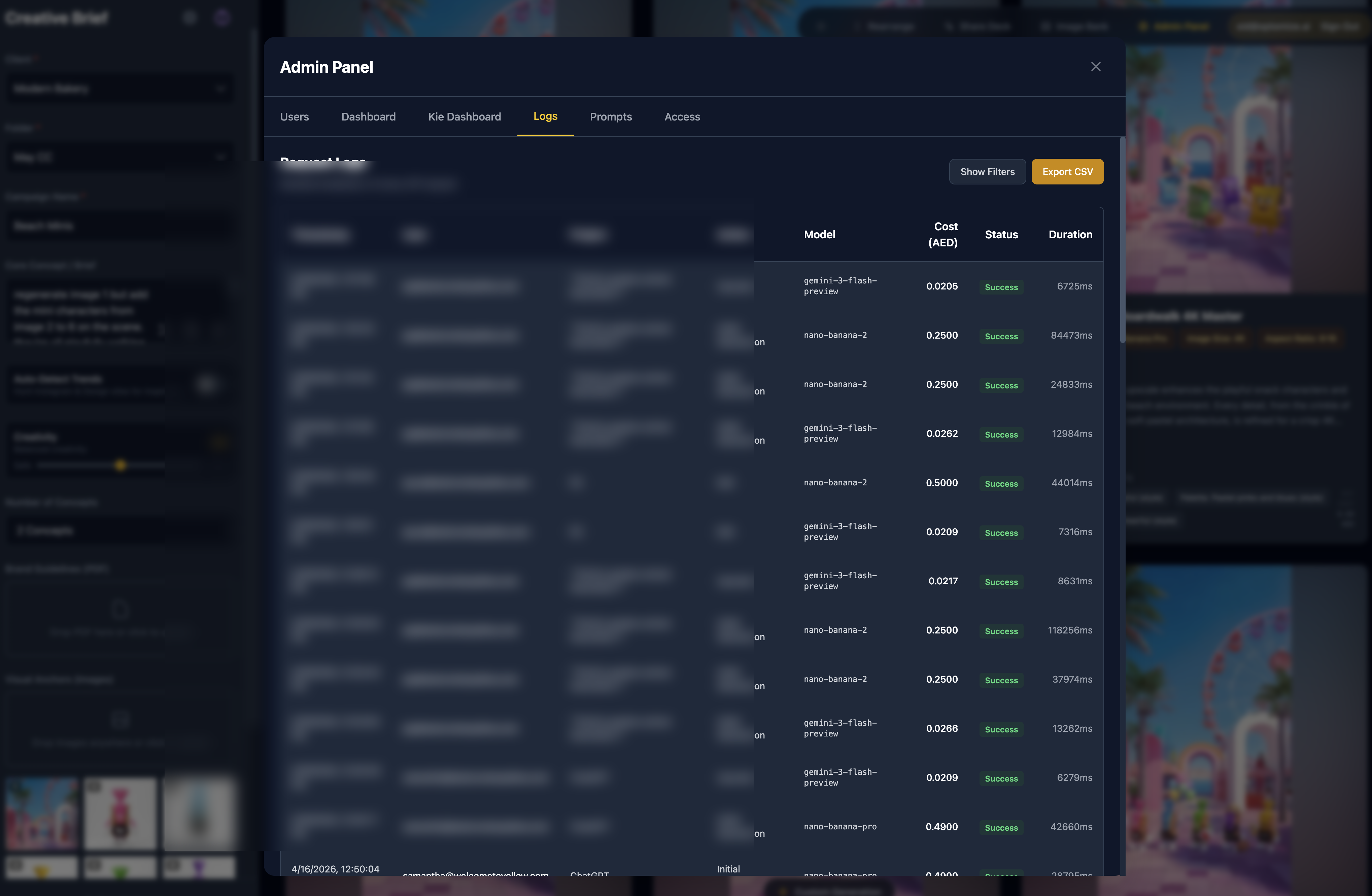 Request Logs & Audit Trail