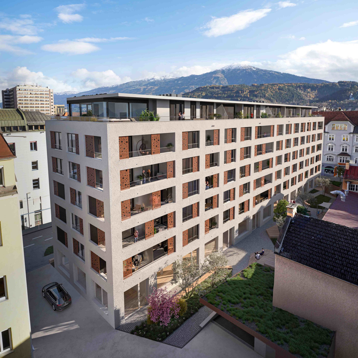 Image: Panoramic view over Innsbruck in east direction