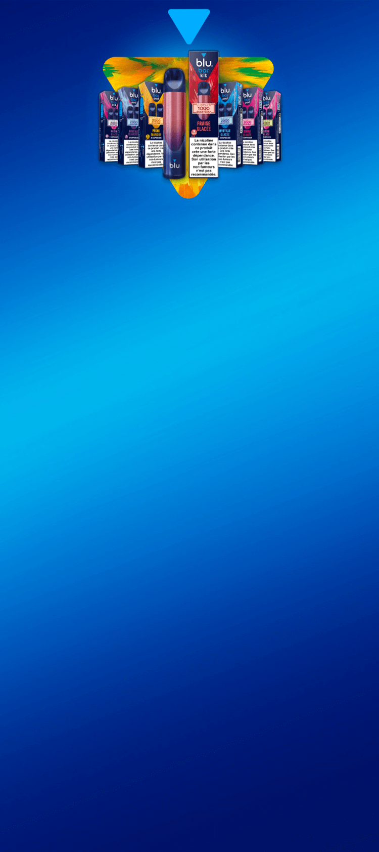 Packs capsules e-liquide multi-saveurs Blu 2.0 et Blu Pod