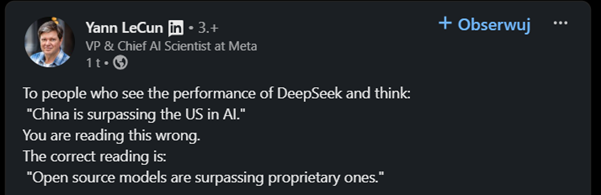 DeepSeek LinkedIn comment