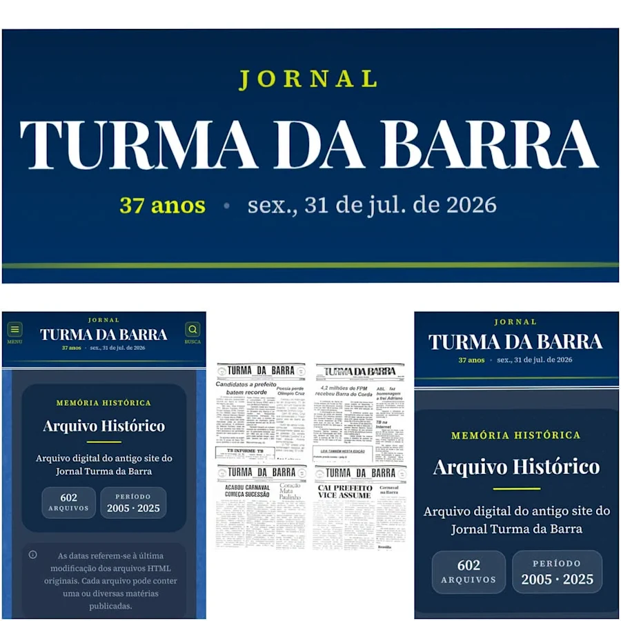 Acervo do jornal TB à disposição dos leitores