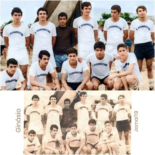 Foto do acervo do historiador Ednar Lira, que foi restaurada por IA