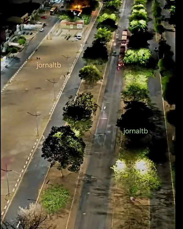 Destaque: Panorâmica aérea da avenida Rio Amazonas