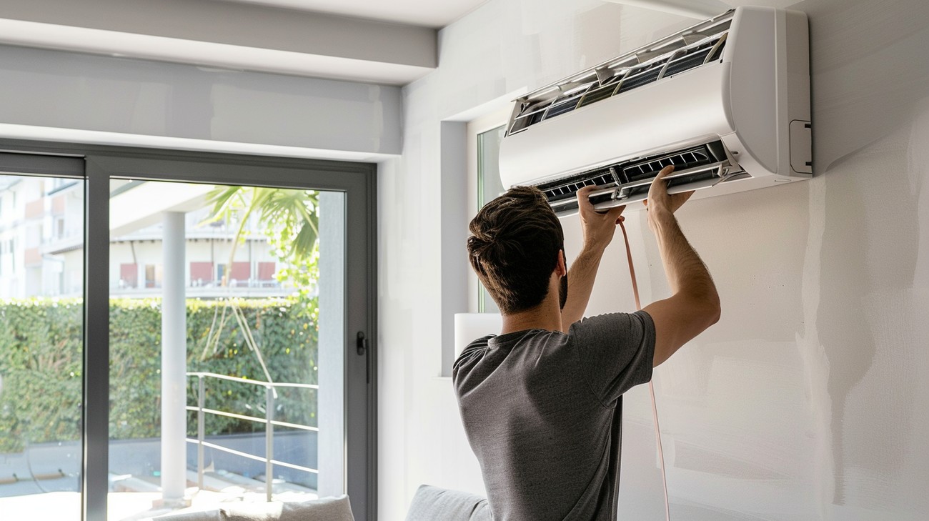 Ductless mini split installation photo