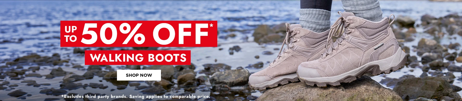 H1: UP TO 50% OFF WALKING BOOTS