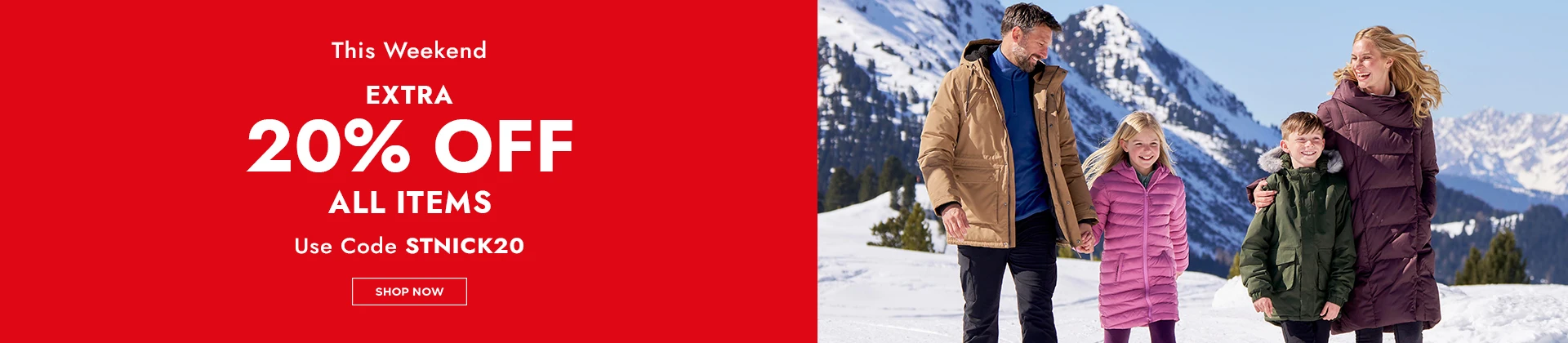H1: 20% off all items with code STNICK20