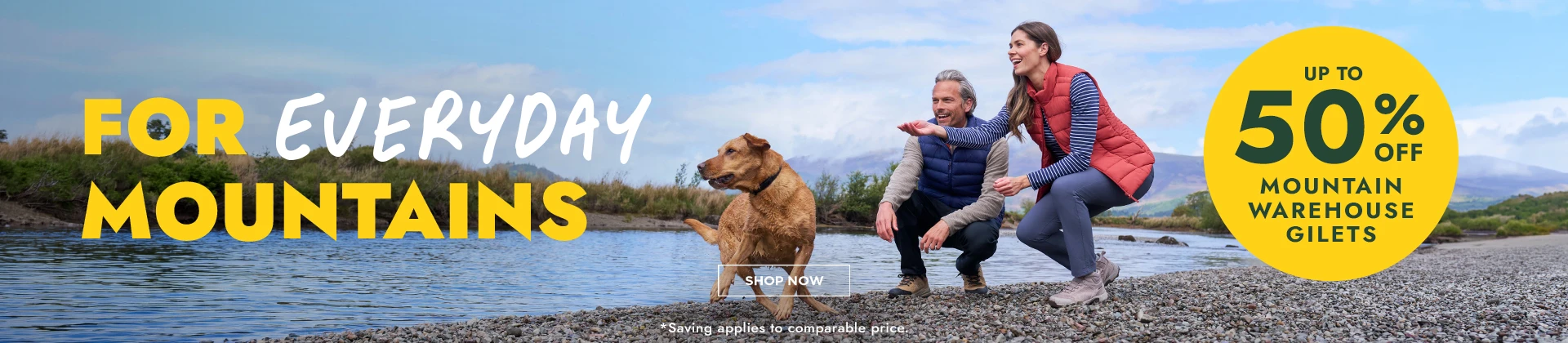 H1: UP TO 50% OFF MOUNTAIN WAREHOUSE GILETS