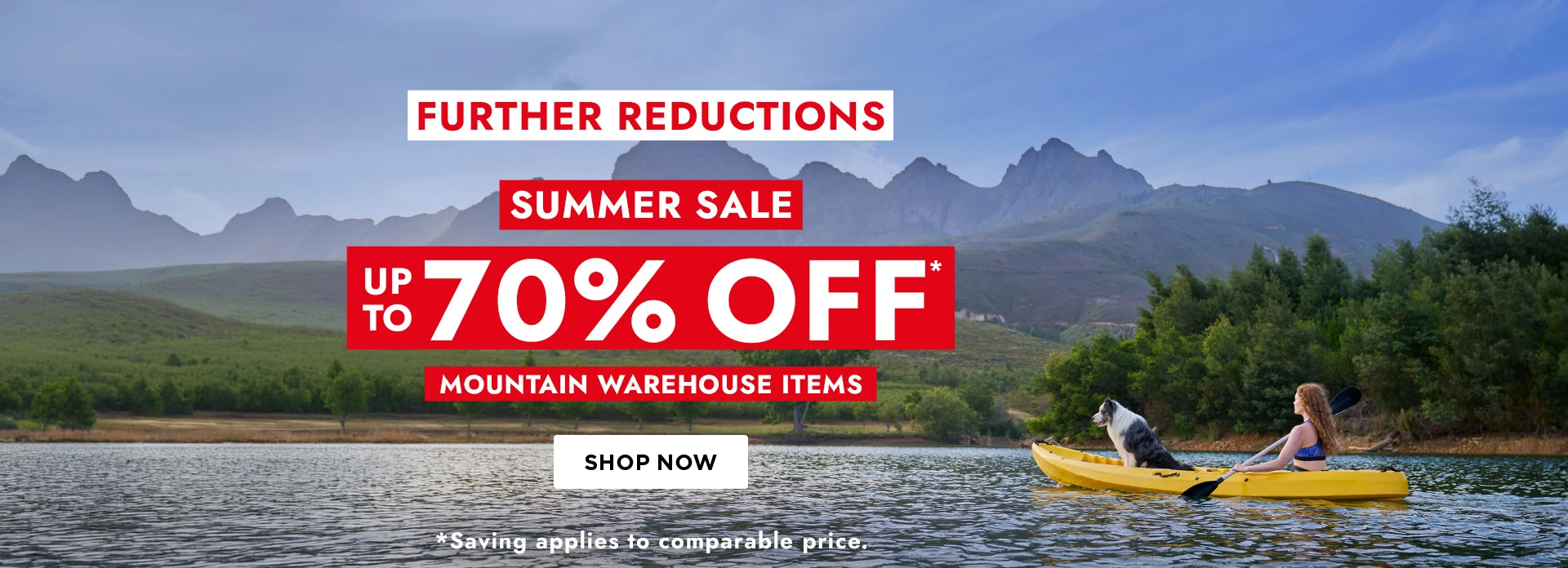 H1: FURTHER REDUCTIONS SUMMER SALE UP TO 70% OFF MOUNTAIN WAREHOUSE ITEMS